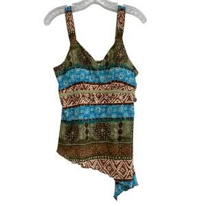 Vintage Y2K Avant Garde Beaded Babydoll Sleeveless Top Size M Coquette V Neck